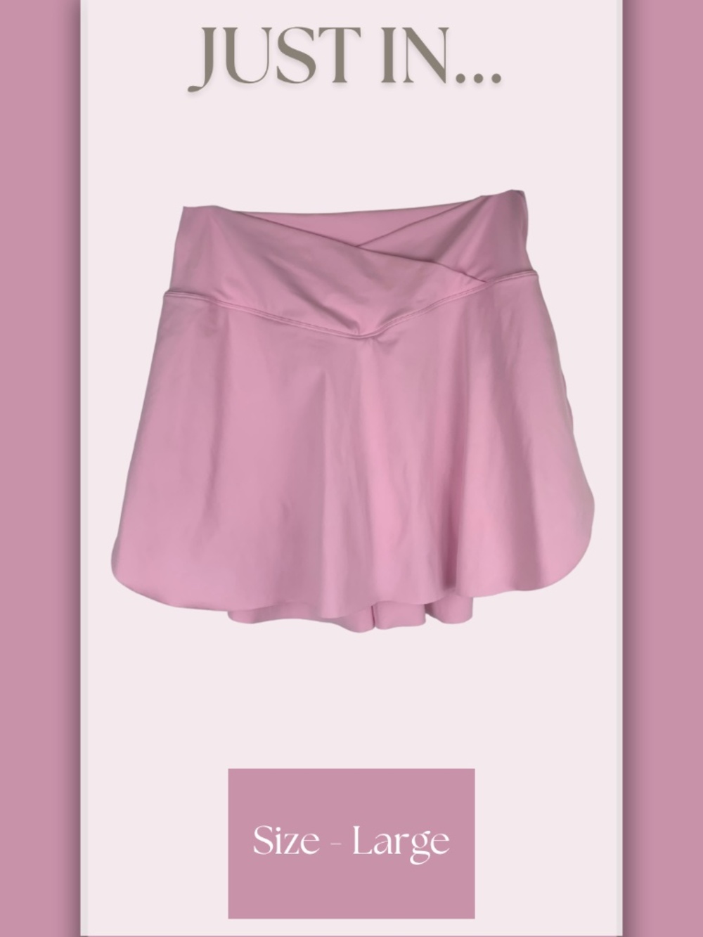 HALARA Dusty Pink Circle Skater Skirt Women's L Tennis Activewear Athleisure